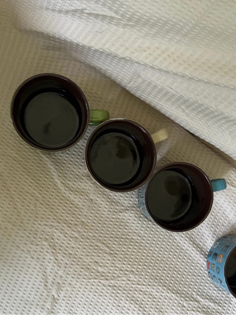 Colorful Ceramic Coffee Mugs - Set of 3